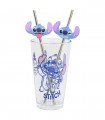 SET VASO CON DOS PAJITAS 480 ML STITCH ALOHA