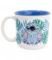 TAZA CERAMICA DESAYUNO 400 ML EN CAJA REGALO STITCH ALOHA