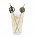 SET VASO CON DOS PAJITAS 480 ML MARVEL GOLDEN TREASURE