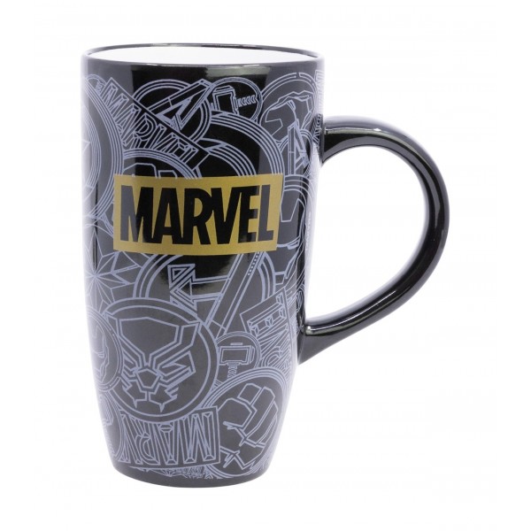 TAZA CERAMICA LATTE 695 ML EN CAJA REGALO MARVEL GOLDEN TREASURE