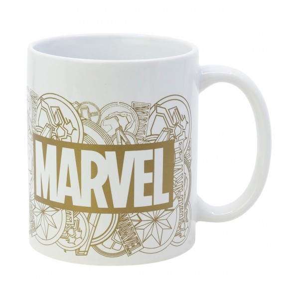 TAZA CERAMICA 325 ML EN CAJA REGALO MARVEL GOLDEN TREASURE