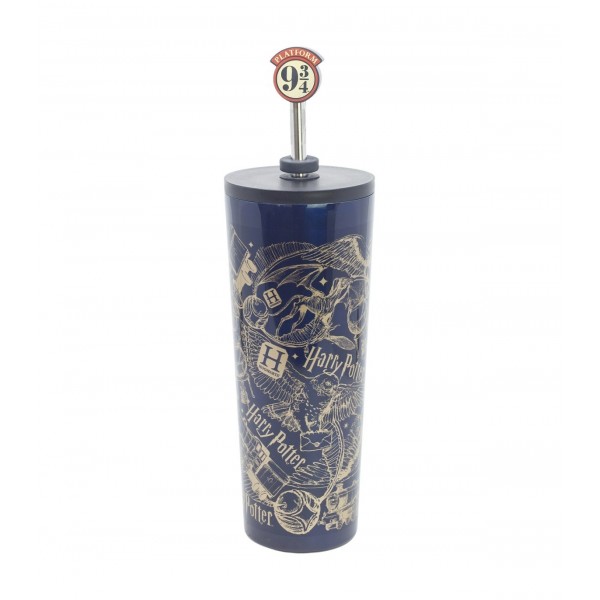 VASO TERMO ACERO INOXIDABLE CON CAÑA 3D 770 ML HARRY POTTER MAGIC & MAYHEM