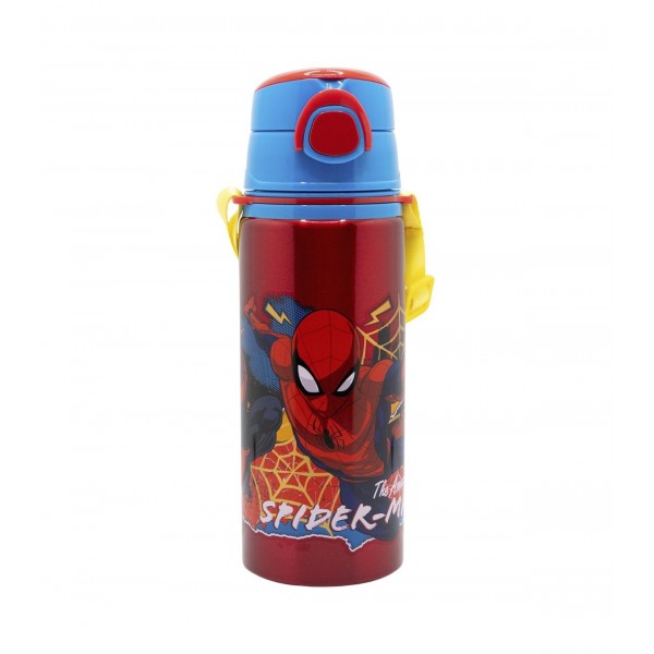 BOTELLA POP UP DE ALUMINIO CON CORREA 730 ML SPIDERMAN MOVING TARGET