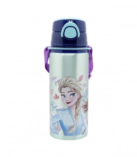 BOTELLA POP UP DE ALUMINIO CON CORREA 730 ML FROZEN SNOWY TALE