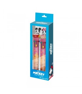 Pack de 2 Bolígrafos Disney Mickey y Minnie 10 Colores