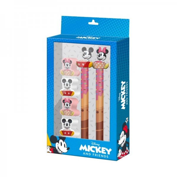 Pack de Papelería Disney Mickey y Minnie con Bolígrafo Borrable