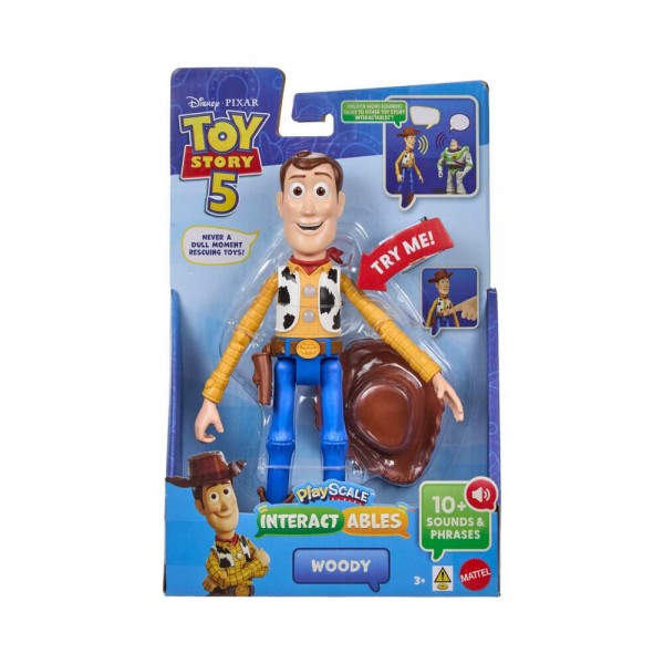 Figura parlanchina Woody Toy Story 5 Disney Pixar 23cm español