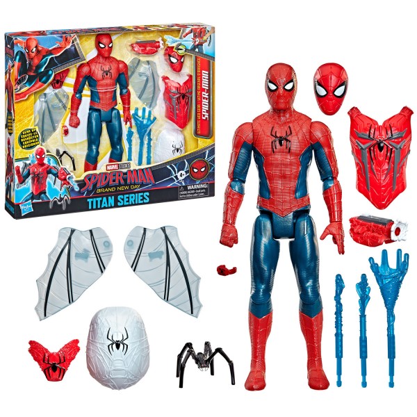 SPIDER-MAN Brand New Day Titan Series Figura SPIDER-MAN con Accesorios