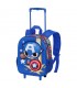 TROLLEY CAPITÁN AMÉRICA AZUL MOCHILA 3D CON RUEDAS PEQUEÑA CAPITÁN AMÉRICA PUNCH