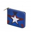 Marvel Captain America Star-Wallet Man Zip, Blue