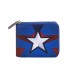 Marvel Captain America Star-Wallet Man Zip, Blue
