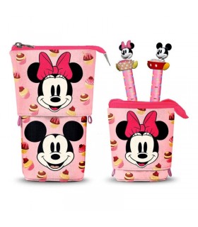 Estuche Pop Up Minnie con 2 bolígrafos de gel borrable