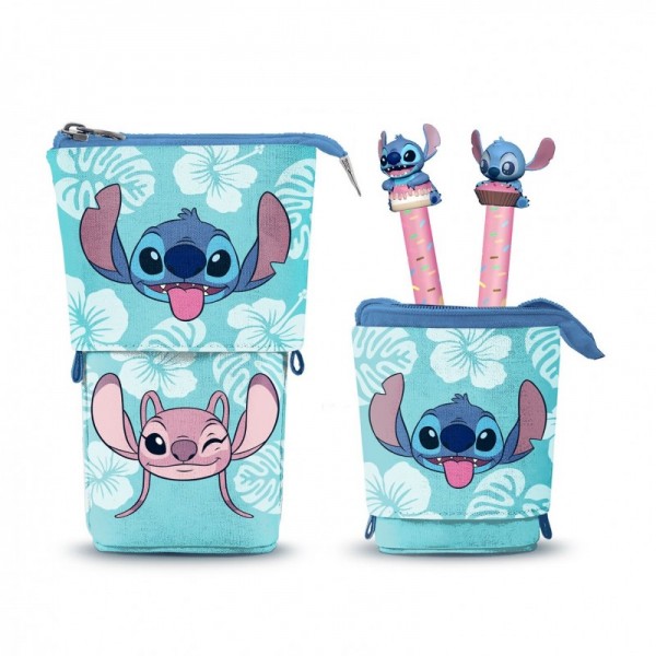 Disney Lilo y Stitch Aloha Estuche Portatodo con Bolígrafos Borrables