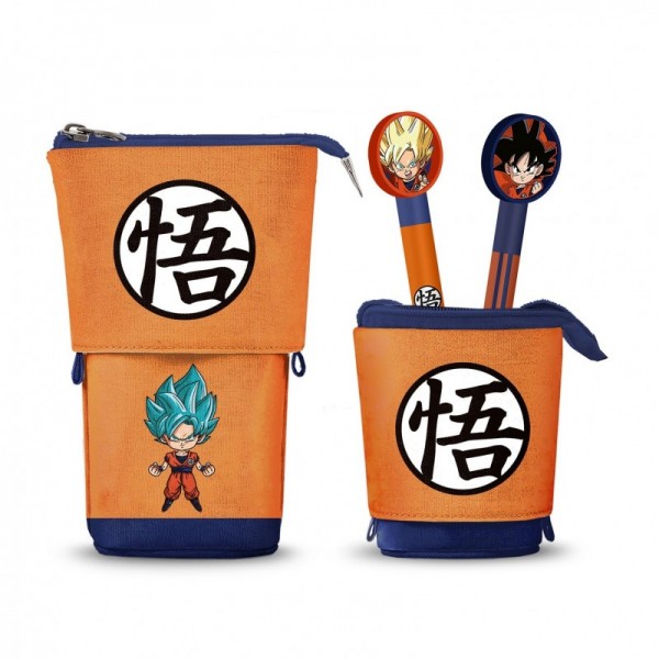 Estuche Dragon Ball Super Cute + 2 Bolígrafos Borrables