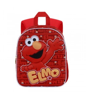 Mochila 3D Elite Elmo de Barrio Sésamo, Rojo, Preescolar
