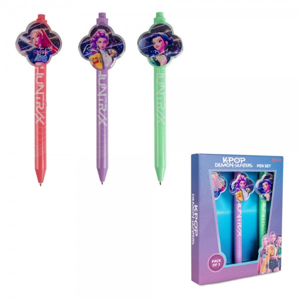 Set 3 boligrafos KPop Demon Hunters