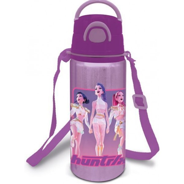Botella Pop Up de Aluminio C/Correa 730ml K-Pop Demon Hunters