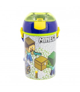 Botella Cantimplora De Agua Infantil Minecraft 450ml