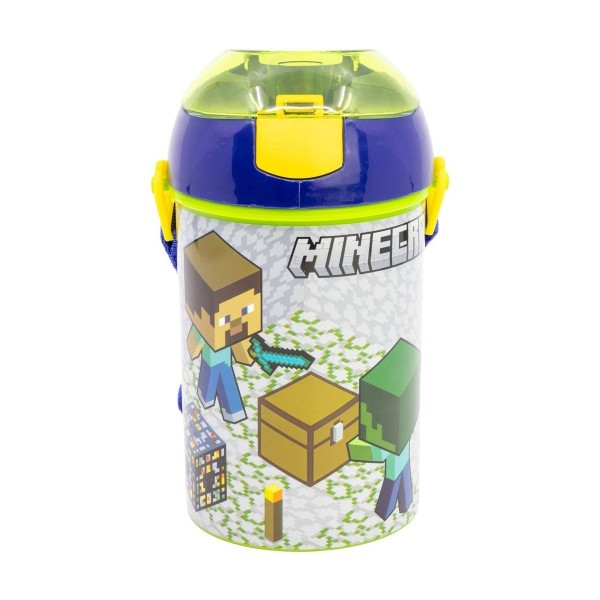 Botella Cantimplora De Agua Infantil Minecraft 450ml