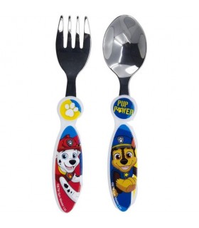 Set 2 Cubiertos Metálicos Paw Patrol Pup Power