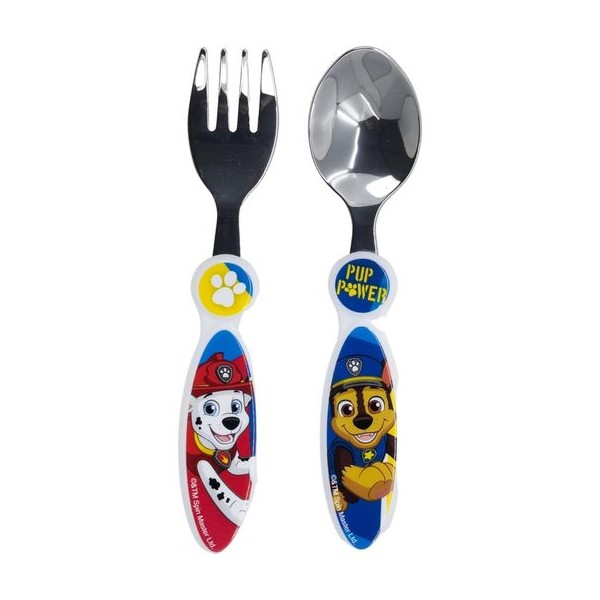 Set 2 Cubiertos Metálicos Paw Patrol Pup Power