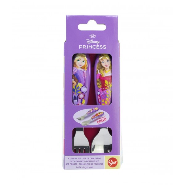 Set de Cubiertos Metálicos De 2 Piezas, Princess Disney