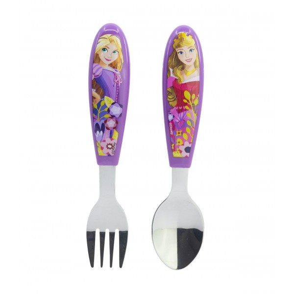 Set de Cubiertos Metálicos De 2 Piezas, Princess Disney
