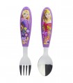 SET DE CUBIERTOS METÁLICOS ELÍPTICOS DE 2 PIEZAS (CUCHARA Y TENEDOR) DE PRINCESA COURAGEOUS HEART