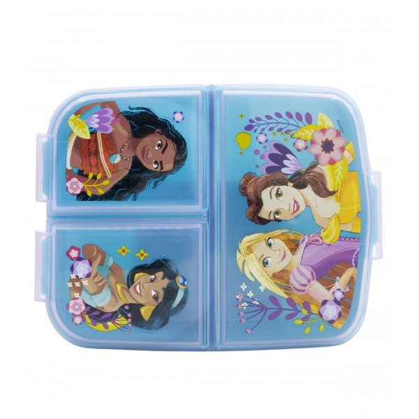 CAJA DE SÁNDWICH MULTICOMPARTIMENTO PRINCESA CORAZÓN VALIENTE