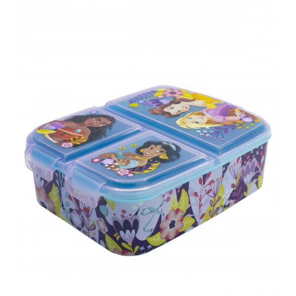 CAJA DE SÁNDWICH MULTICOMPARTIMENTO PRINCESA CORAZÓN VALIENTE