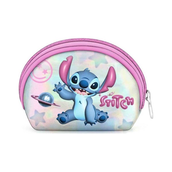 Disney Lilo y Stitch Cosmic-Monedero Oval Casual, Plateado