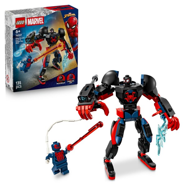 Súper Héroes Marvel Armadura Robótica de Miles Morales vs. Spider-Man