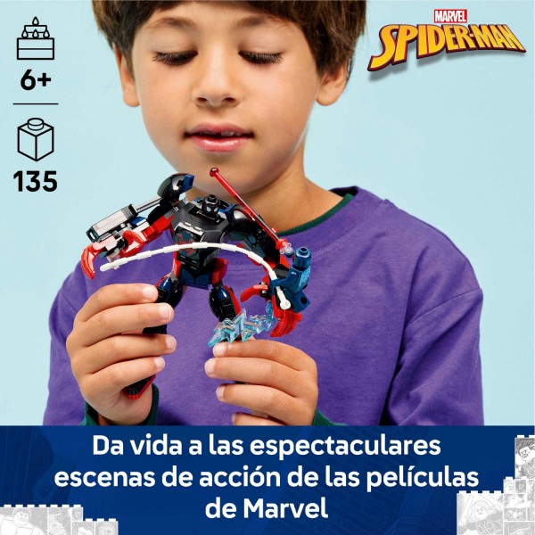 Súper Héroes Marvel Armadura Robótica de Miles Morales vs. Spider-Man